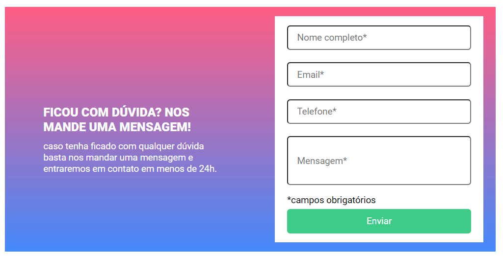 Formulário de validação